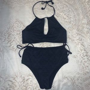 Aerie 2 piece bikini swimsuit with eyelet  detailing